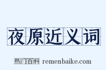 夜原近义词是什么意思的图片